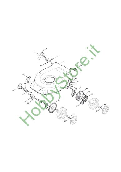 Picture of Chassis E Regolazione Altezza di Taglio