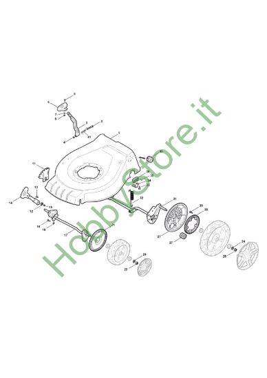 Picture of Chassis E Regolazione Altezza di Taglio