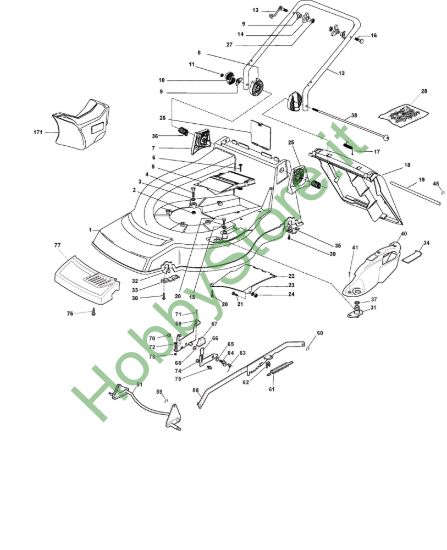Picture of Chassis E Regolazione Altezza di Taglio