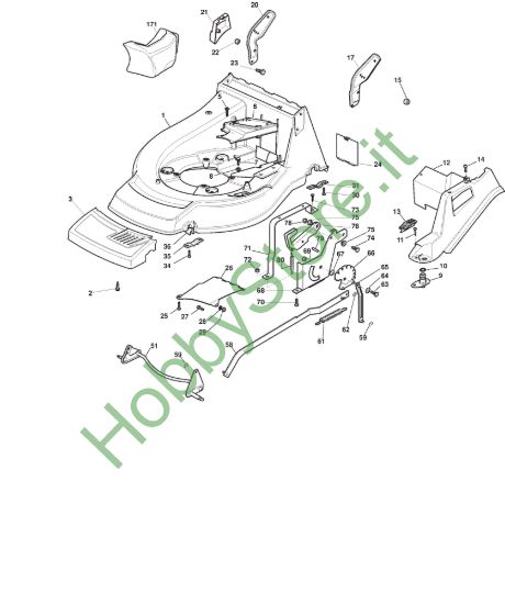 Picture of Chassis E Regolazione Altezza di Taglio