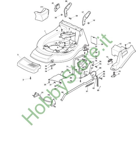 Picture of Chassis E Regolazione Altezza di Taglio