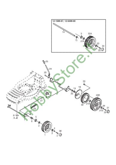 Picture of Ruote E Regolazione Altezza di Taglio