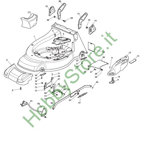 Picture of Chassis E Regolazione Altezza di Taglio