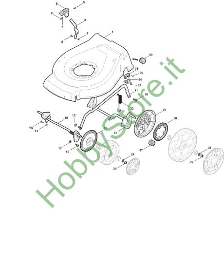 Picture of Chassis E Regolazione Altezza di Taglio