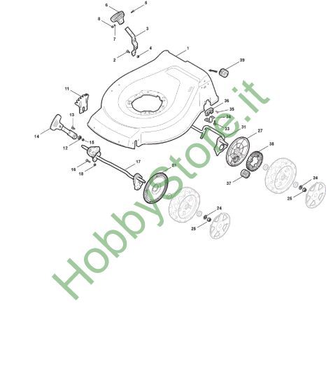 Picture of Chassis E Regolazione Altezza di Taglio