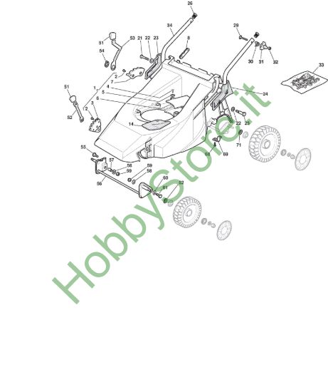 Picture of Chassis E Regolazione Altezza di Taglio