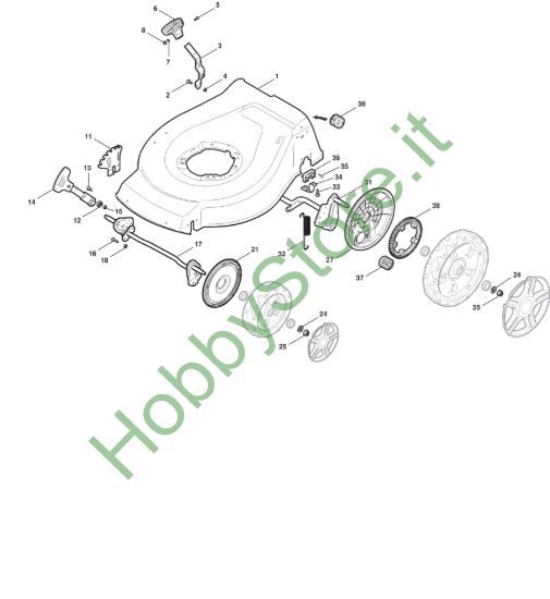 Picture of Chassis E Regolazione Altezza di Taglio