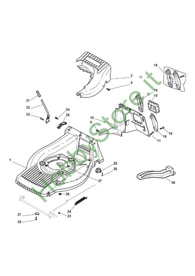 Picture of Chassis E Regolazione Altezza di Taglio