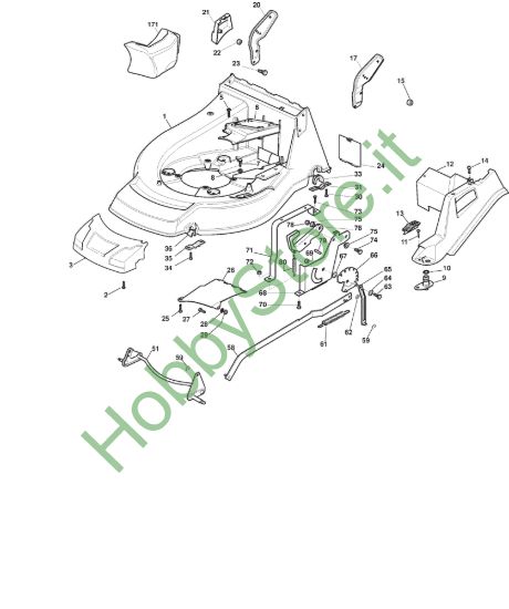 Picture of Chassis E Regolazione Altezza di Taglio