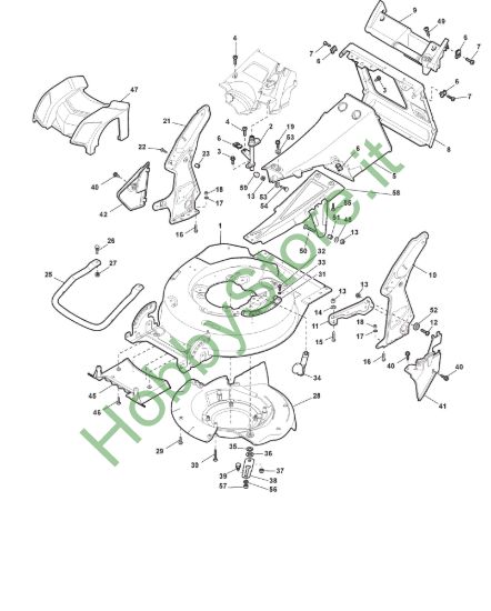 Picture of Chassis E Regolazione Altezza di Taglio