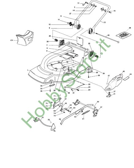 Picture of Chassis E Regolazione Altezza di Taglio