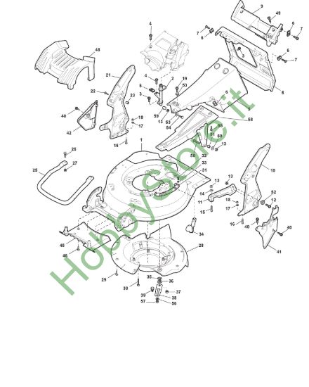 Picture of Chassis E Regolazione Altezza di Taglio