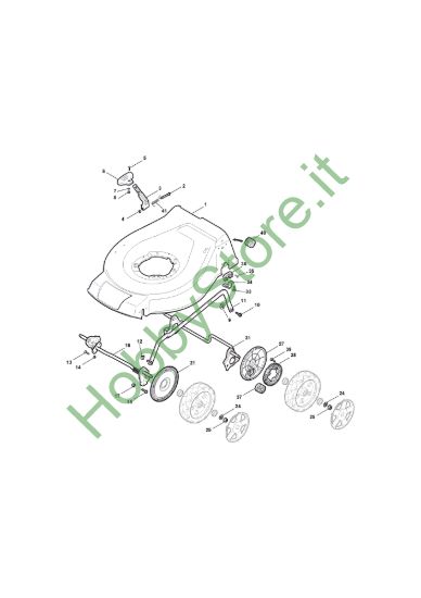 Picture of Chassis E Regolazione Altezza di Taglio