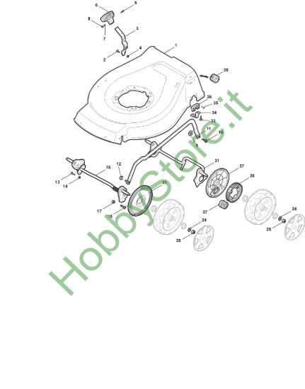 Picture of Chassis E Regolazione Altezza di Taglio