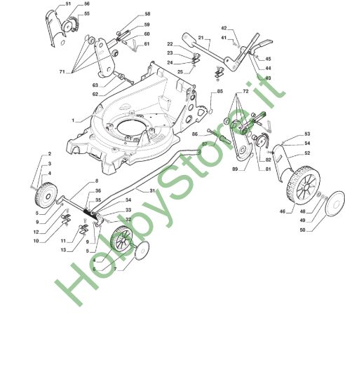 Picture of Chassis E Regolazione Altezza di Taglio
