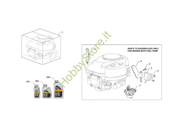 Picture of Motore Completo, Pompa Benzina