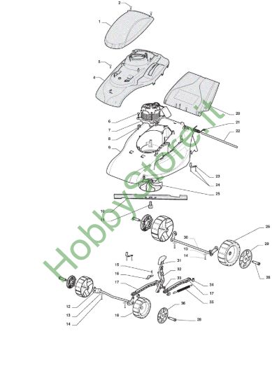Picture of Chassis E Regolazione Altezza di Taglio