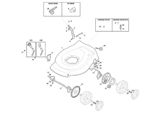 Picture of Chassis E Regolazione Altezza di Taglio