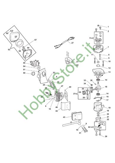 Picture of Albero Motore, Ass. Cilindro-Pistone, Carburatore