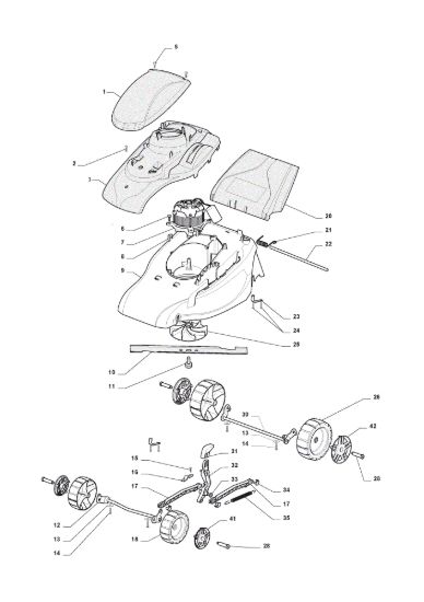 Picture of Chassis E Regolazione Altezza di Taglio