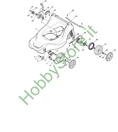 Picture of Chassis E Regolazione Altezza di Taglio