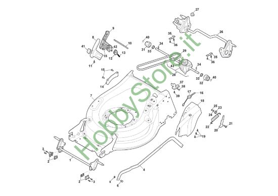 Picture of Chassis E Regolazione Altezza di Taglio