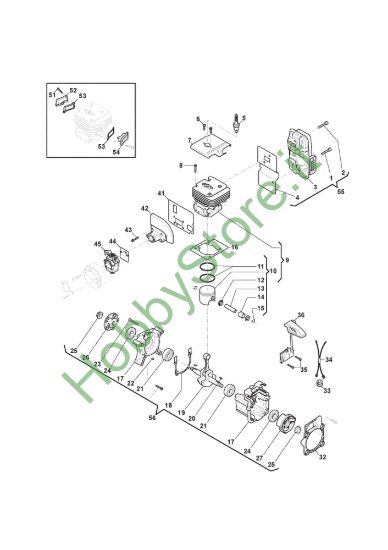Picture of Albero Motore, Ass. Cilindro-Pistone, Carburatore