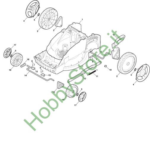 Picture of Chassis E Regolazione Altezza di Taglio