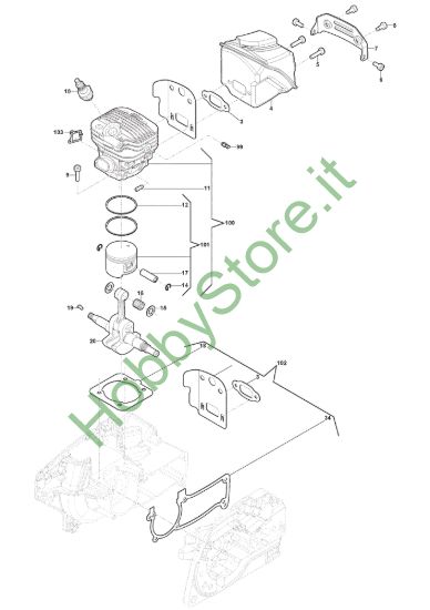 Picture of Motore - Cilindro, Pistone, Albero Motore