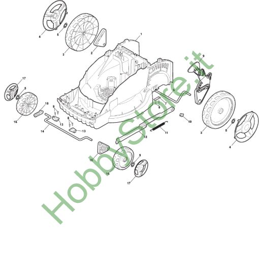 Picture of Chassis E Regolazione Altezza di Taglio