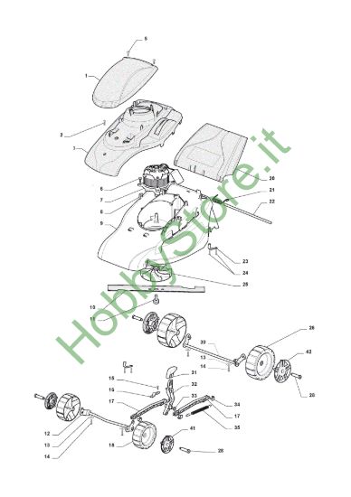 Picture of Chassis E Regolazione Altezza di Taglio