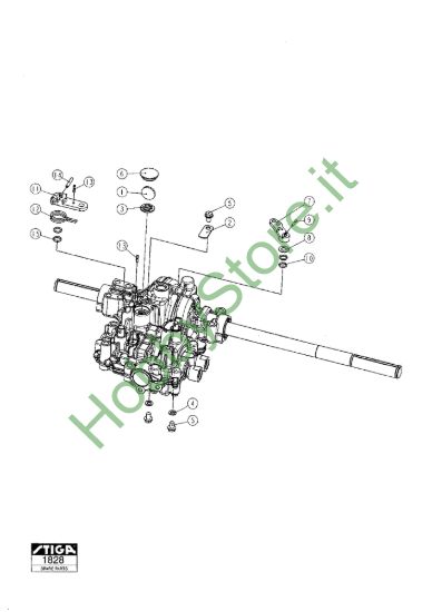 Picture of Kanzaki Motor Shaft-Rear Ktm10G