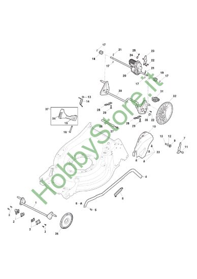 Picture of Chassis E Regolazione Altezza di Taglio