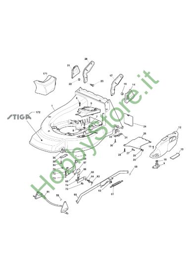 Picture of Chassis E Regolazione Altezza di Taglio