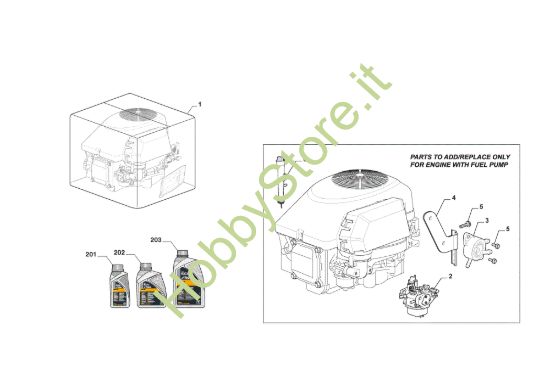 Picture of Motore Completo, Pompa Benzina