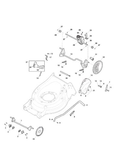 Picture of Chassis E Regolazione Altezza di Taglio