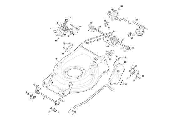Picture of Chassis E Regolazione Altezza di Taglio