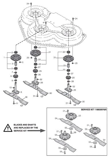 Picture of Mower Deck 110 Combi Pro Blades