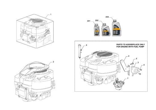 Picture of Motore Completo, Pompa Benzina