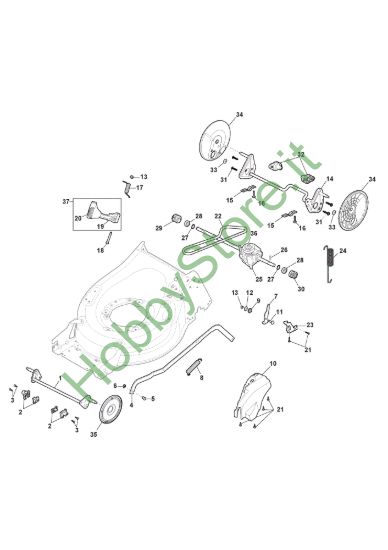 Picture of Chassis E Regolazione Altezza di Taglio