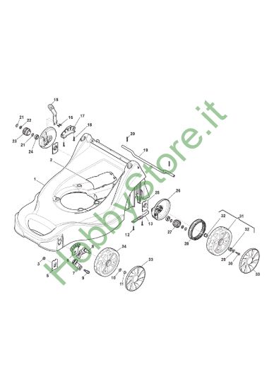 Picture of Chassis E Regolazione Altezza di Taglio