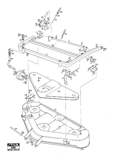 Picture of Mower Deck 122B Frame Controls