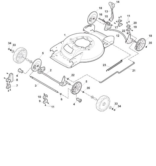 Picture of Chassis E Regolazione Altezza di Taglio