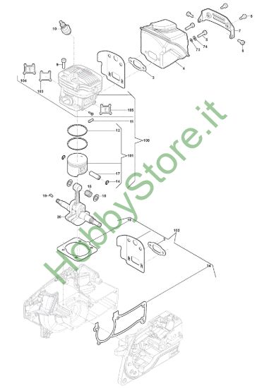 Picture of Motore - Cilindro, Pistone, Albero Motore