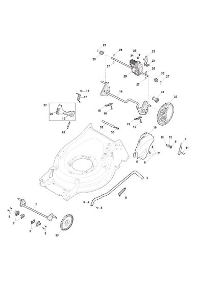 Picture of Chassis E Regolazione Altezza di Taglio