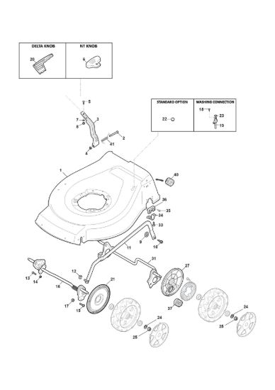 Picture of Chassis E Regolazione Altezza di Taglio