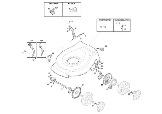 Picture of Chassis E Regolazione Altezza di Taglio