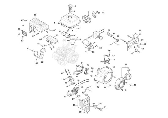 Picture of Motore WS 250 - Ass. Avviatore, Serbatoio