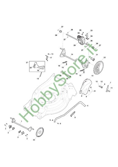 Picture of Chassis E Regolazione Altezza di Taglio