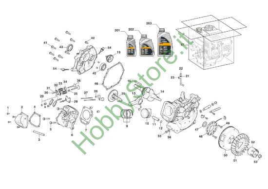 Picture of Motore WS 300 - Pistone, Albero Motore